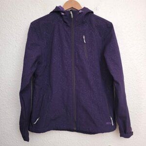 Double Diamond Abstract Softshell Jacket in Purple Women's Size Large